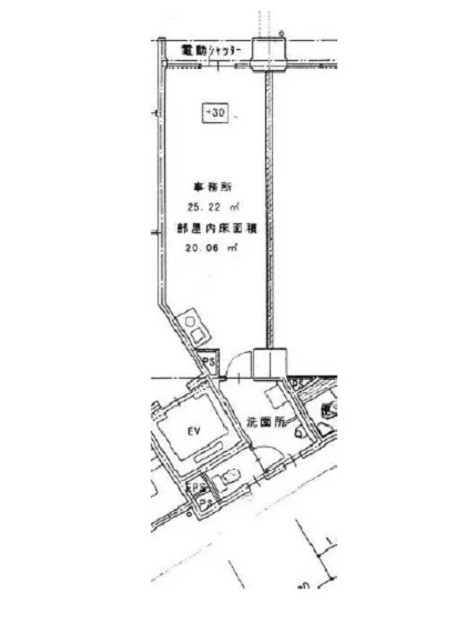 田端の事務所仕様物件の平面図