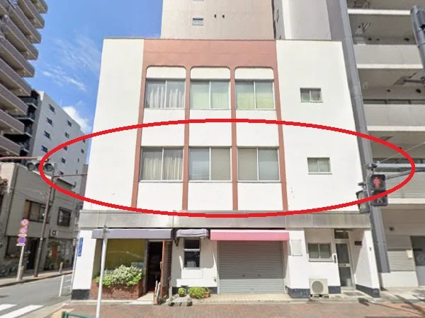 貸店舗(事務所仕様)の外観