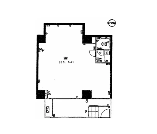 歯科の居抜き物件の平面図