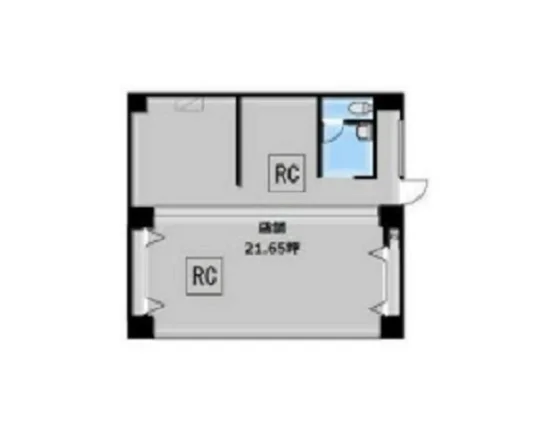 多摩境の事務所仕様物件の平面図