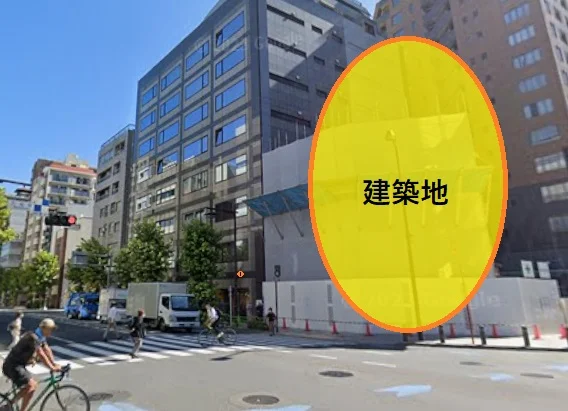 浜町のスケルトン店舗物件の外観