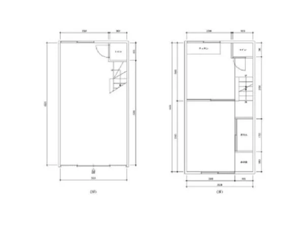 貸店舗(スケルトン)の平面図