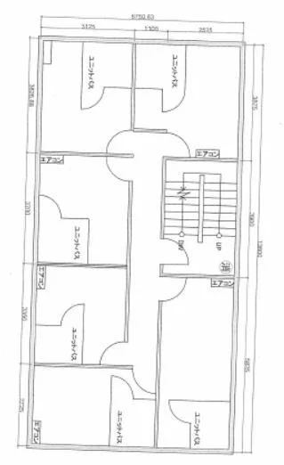 日ノ出町の整体・マッサージ居抜きの平面図