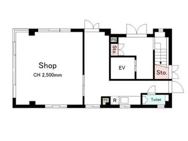 千鳥町のスケルトン物件の平面図