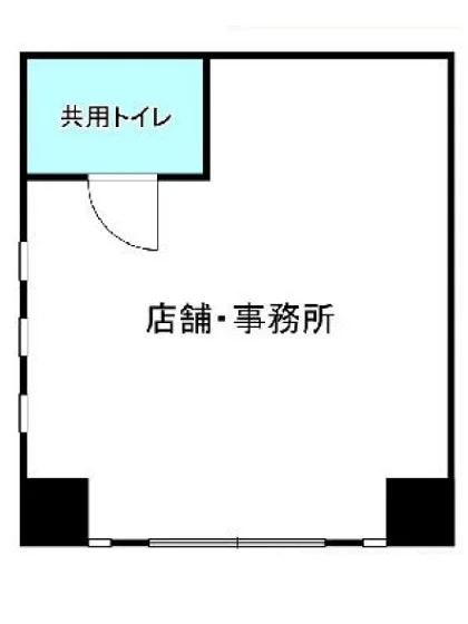 王子のスケルトン店舗物件の平面図