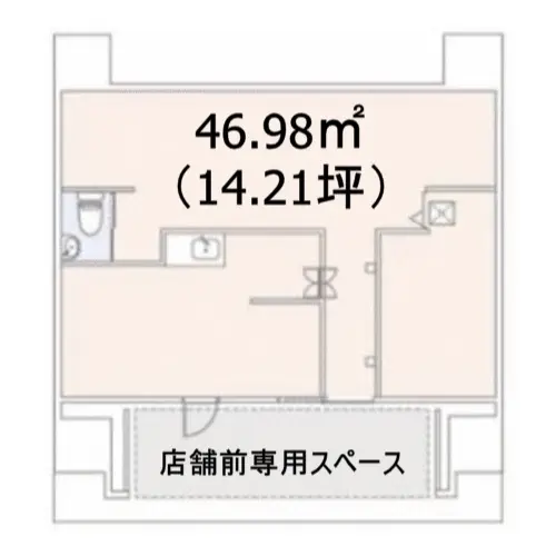 小川町の居抜き店舗の平面図