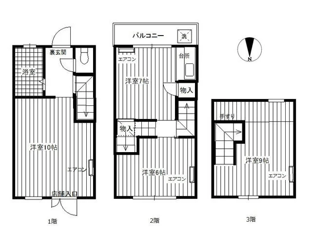 貸店舗(事務所仕様)の平面図