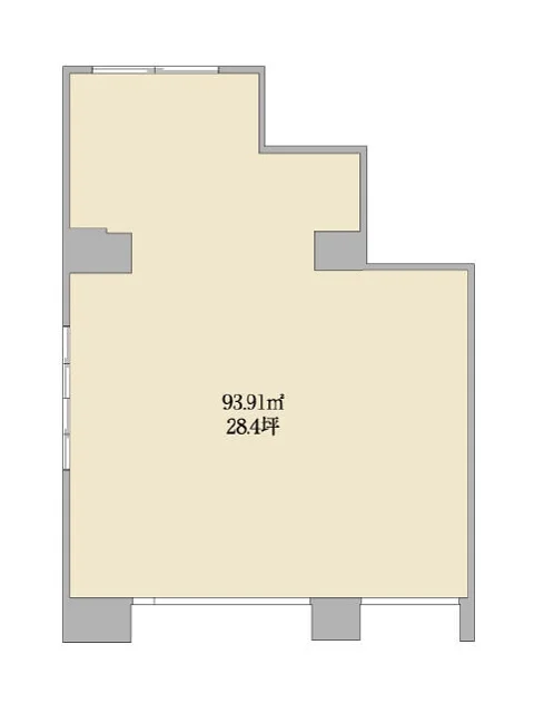 貸店舗(スケルトン)の平面図