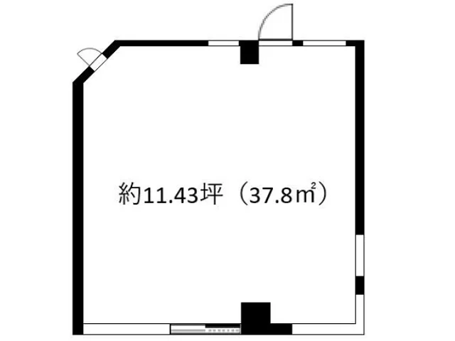 貸店舗(スケルトン)の平面図