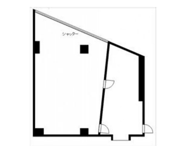 鶯谷のスケルトン物件の平面図