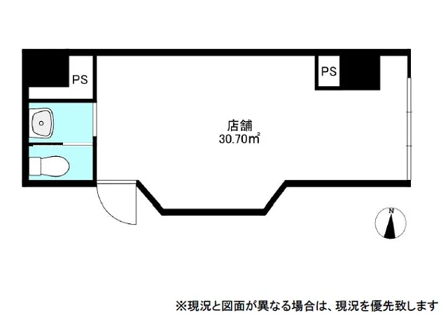 住吉の事務所仕様物件の平面図