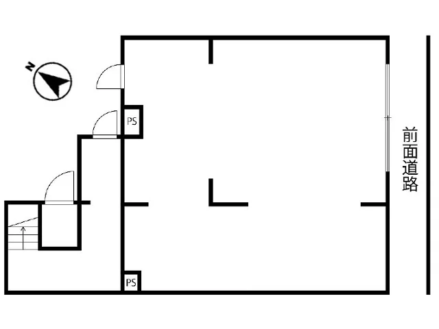鶴間のスケルトン物件の平面図