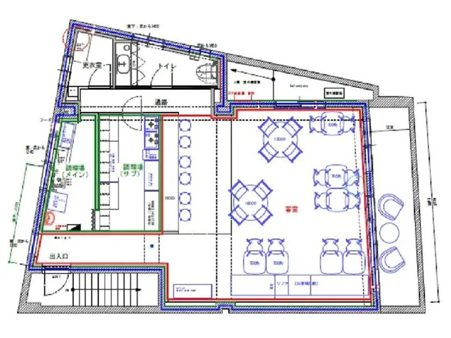 西荻窪のBAR・ショットバー居抜きの平面図