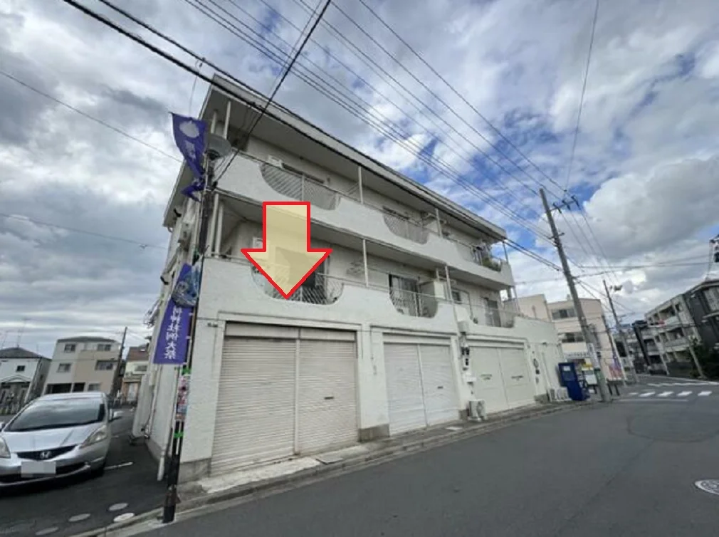 久地のスケルトン店舗物件の外観