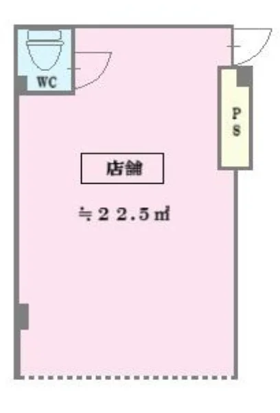 学芸大学のBAR・ショットバー居抜きの平面図