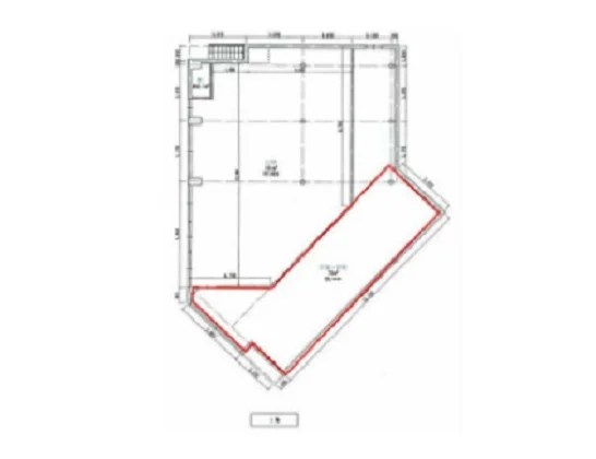 貸店舗(スケルトン)の平面図