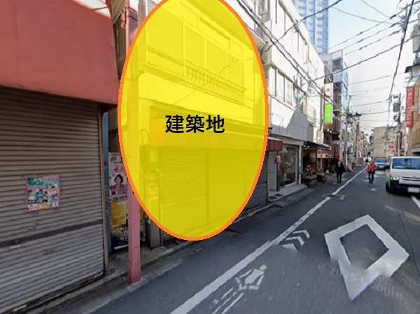 中野のスケルトン店舗物件の外観