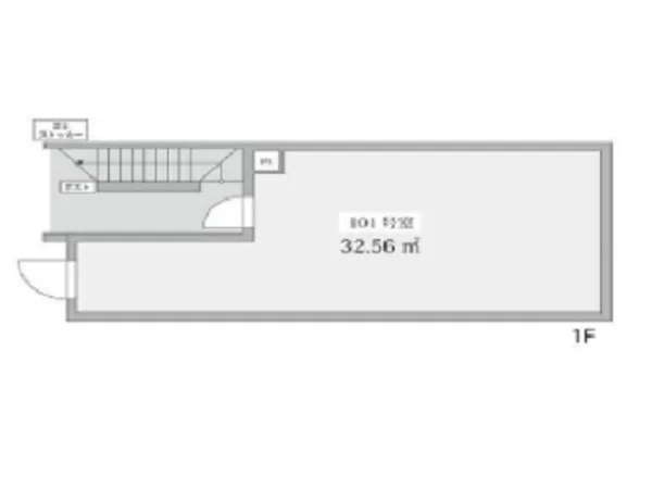貸店舗(スケルトン)の平面図