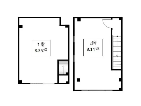 八王子の居抜き店舗の平面図