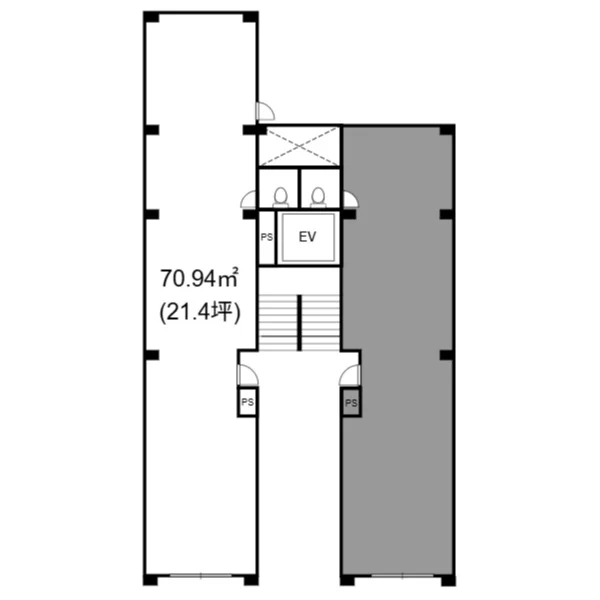 和食の居抜き物件の平面図