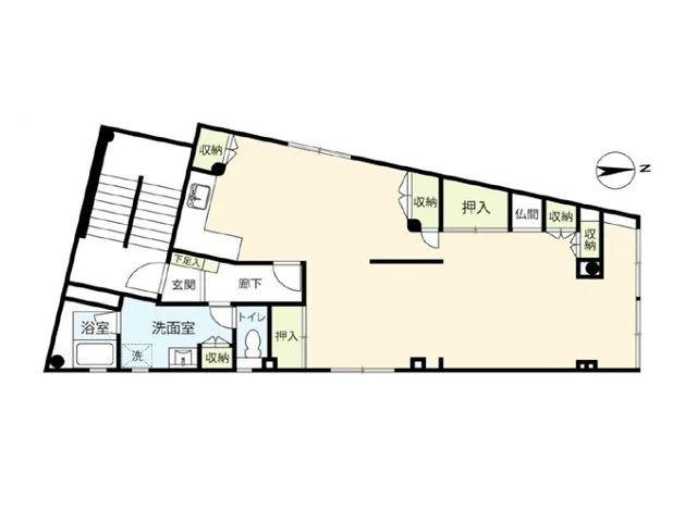 貸店舗(事務所仕様)の平面図