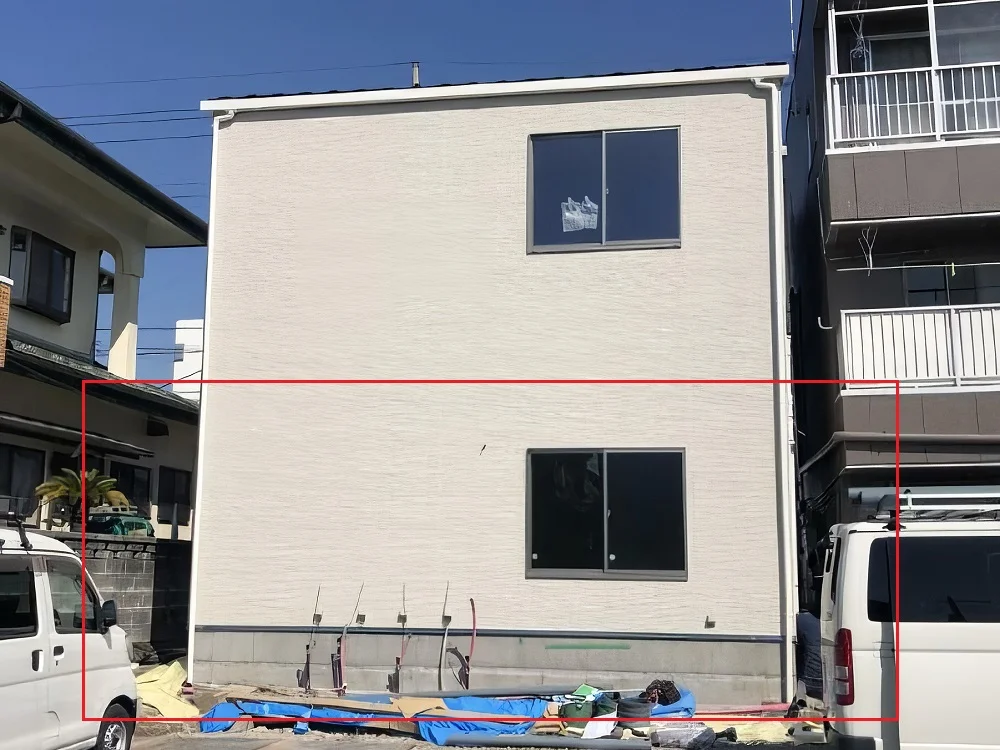 新田のスケルトン物件の外観