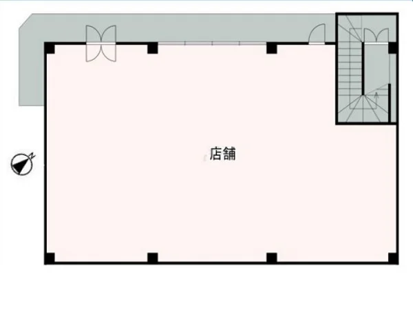 貸店舗(スケルトン)の平面図