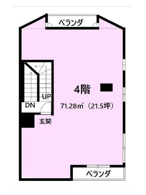 蓮根のスケルトン店舗物件の平面図