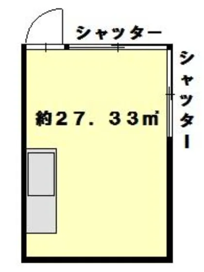 テイクアウトの居抜き物件の平面図
