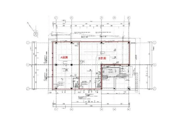 貸店舗(スケルトン)の平面図