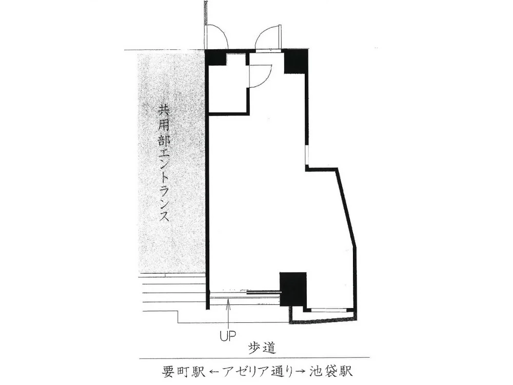 カフェ・喫茶店の居抜き物件の平面図