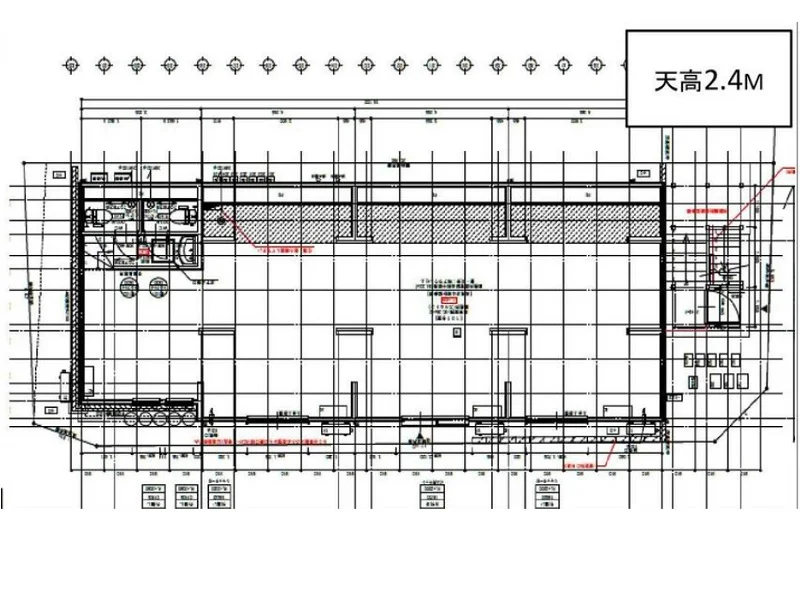 玉川学園前のスケルトン店舗物件の平面図