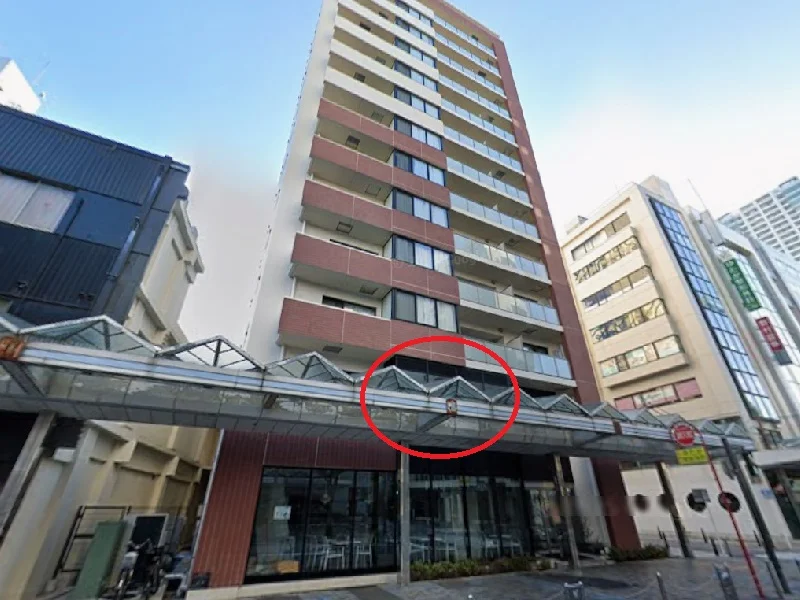 貸店舗(スケルトン)の外観