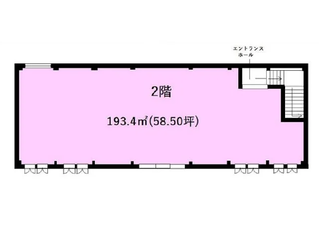 大袋のスケルトン物件の平面図