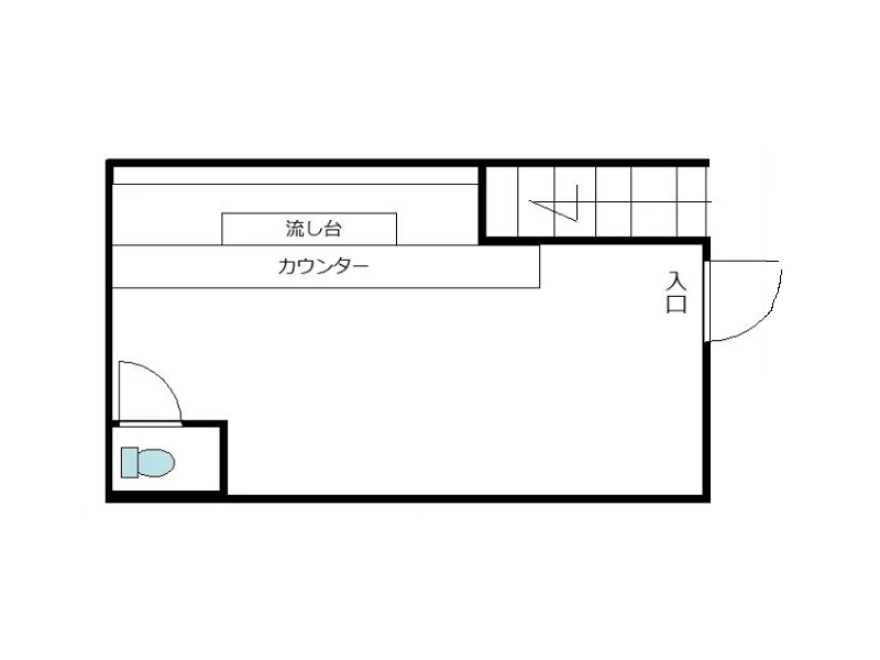 久米川のスナック・パブ居抜きの平面図