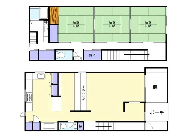 新所沢の中華料理居抜きの平面図