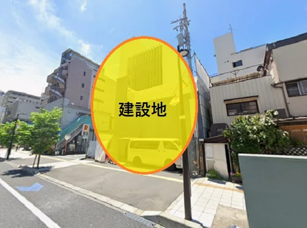 貸店舗(スケルトン)の外観