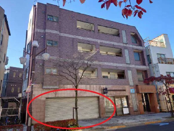 貸店舗(スケルトン)の外観