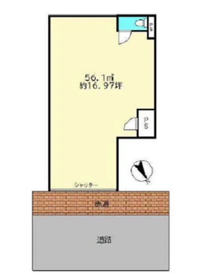 一之江のスケルトン物件の平面図