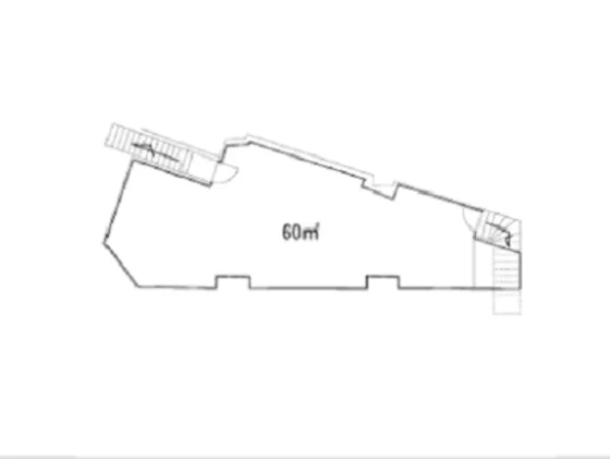 蒲田のスケルトン店舗物件の平面図