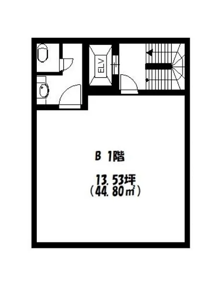 茅場町の居酒屋居抜きの平面図