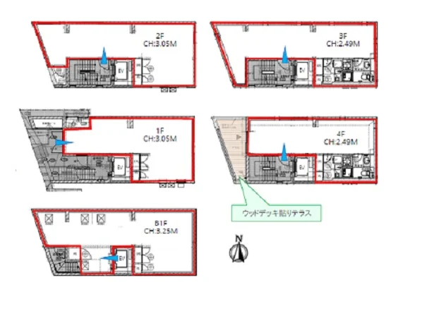 恵比寿のスケルトン物件の平面図