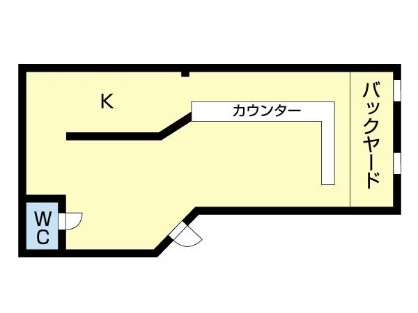 京成大久保のダイニングバー居抜きの平面図