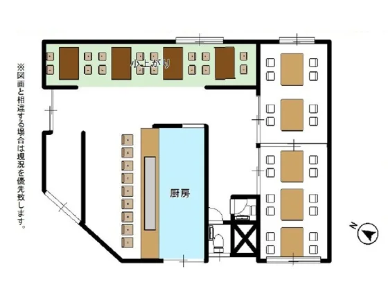 竹ノ塚の居酒屋居抜きの平面図