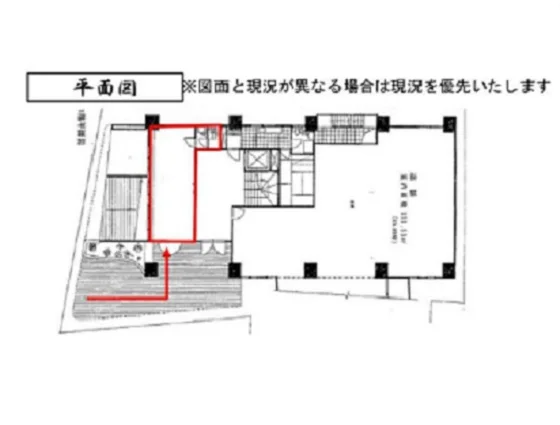 神泉の事務所仕様物件の平面図