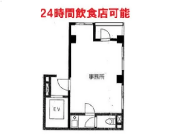 水天宮前の事務所仕様物件の平面図
