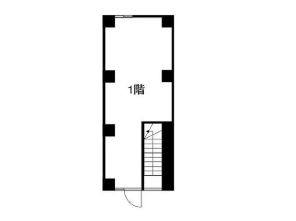 豪徳寺のスケルトン店舗物件の平面図
