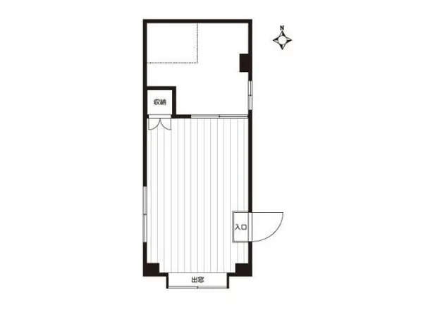 池上のスケルトン店舗物件の平面図