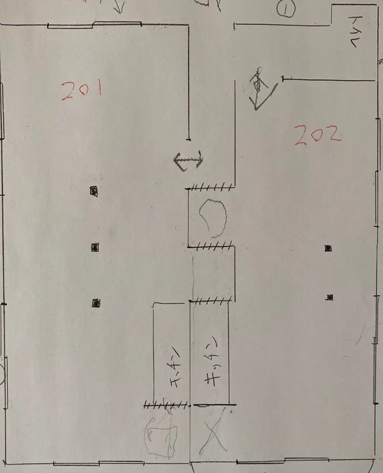 貸店舗(事務所仕様)の平面図