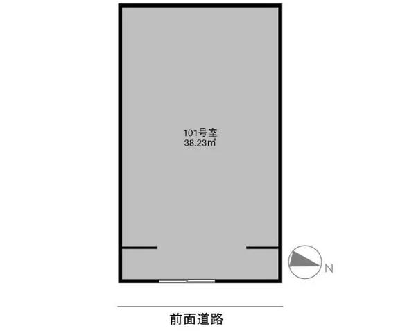 高田馬場のスケルトン物件の平面図
